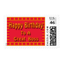 Happy Birthday to a Great Boss postage by DonnasGreetingCards Happy Birthday to a Great Boss postage