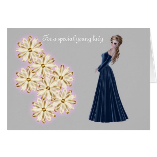 Happy birthday to a young lady sweet 16 card | Zazzle