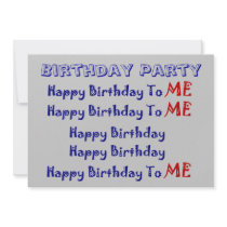 Happy Birthday To Me Party Invitation by SmilinEyesTreasures Happy Birthday To Me Party Invitation