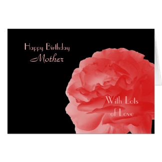 Happy Birthday to Mother Greeting Card, Coral Rose