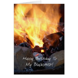 Happy Birthday to my Blacksmith Greeting Card
