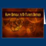 Happy Birthday, to my Favorite Brother steampunk cards