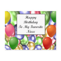 Happy Birthday To My Favorite Niece postcards by TheStampStore Happy Birthday To My Favorite Niece postcards