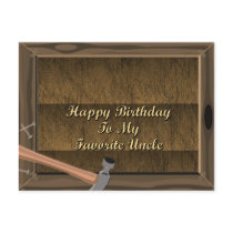 Happy Birthday To My Favorite Uncle postcards