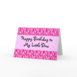 Happy Birthday to My Little Diva Greeting Card