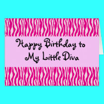 Happy Birthday to My Little Diva cards