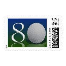 Happy Birthday to the 80 year old golf nut Postage Stamps