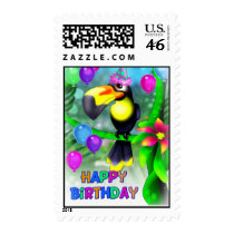 Happy Birthday Toucan postage by murals2go Happy Birthday Toucan postage