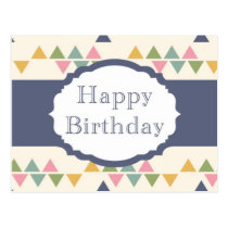 Happy Birthday (triangle) postcards