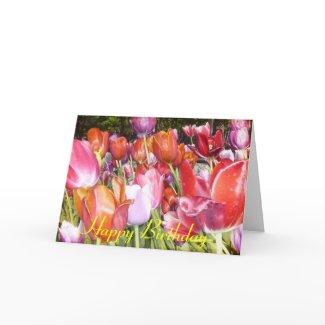 Happy Birthday Tulip Card card