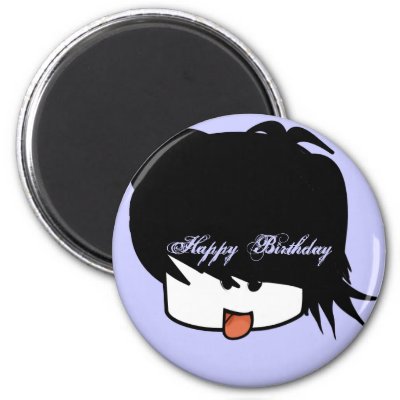 Happy Birthday Ultra Cute Anime Boy Magnet by samack