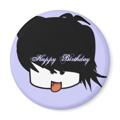 Happy Birthday Ultra Cute Anime Boy Magnet by samack