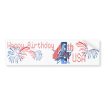 HAPPY BIRTHDAY USA by SHARON SHARPE bumper stickers by sharonsharpe HAPPY BIRTHDAY USA by SHARON SHARPE bumper stickers