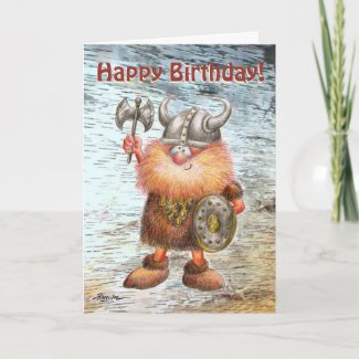 Happy Birthday Viking Birthday Card