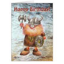 Happy Birthday Viking Birthday Card