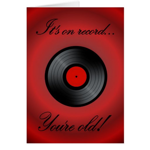 Happy Birthday vinyl record vinyl album retro Card Zazzle