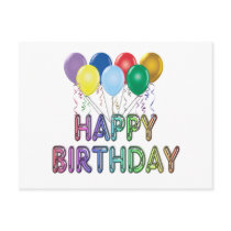 Happy Birthday with Balloon Postcard