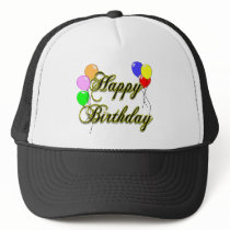 Happy Birthday with Balloons 2 Birthday Hat