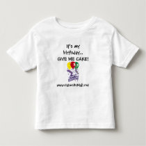 Happy Birthday with balloons, Give me cake t-shirts