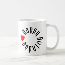 Happy Birthday with Heart mugs