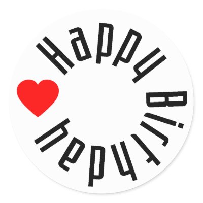 Happy Birthday with Heart Sticker by artberry