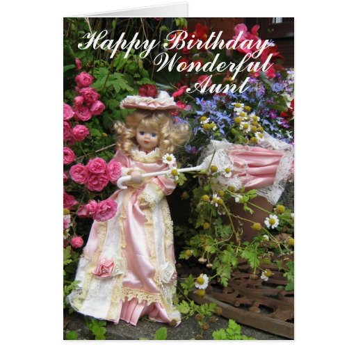 Happy Birthday Wonderful Aunt Greeting Card Zazzle