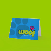 Happy Birthday Woof Card cards