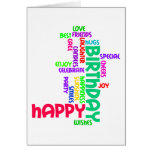 Happy Birthday Word Cloud Card