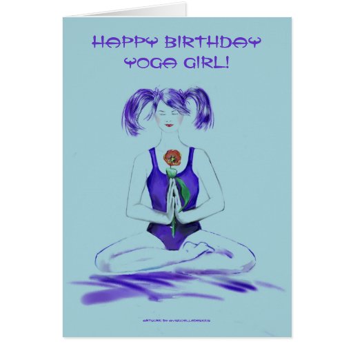 Happy Birthday Yoga Girl! Greeting Cards | Zazzle