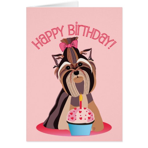 Happy Birthday Yorkshire Terrier Card
