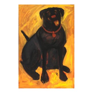 Happy Black Labrador print