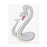 Happy Black Mamba Snake Post Cards