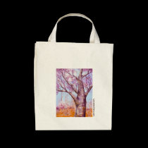 Happy Blossoms Organic Grocery Tote bags