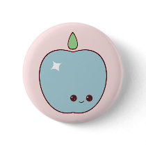 Happy Blue Apple Pin