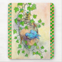 HAPPY BLUE BIRDS by SHARON SHARPE mousepads