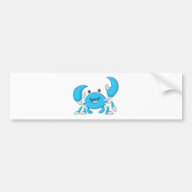 Happy Blue Crab Bumper Stickers