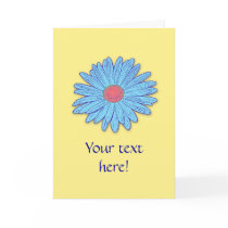 Happy Blue Daisy card