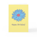 Happy Blue Daisy card - Customizable by DigitalCraftsdotnet Happy Blue Daisy card - Customizable