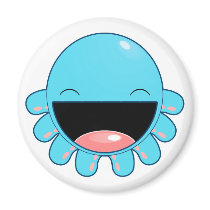 Happy Blue Octopus magnets