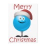 Happy blue ornament wishing you a merry christmas postcard