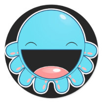 Happy Blue Otopus stickers by Skedoodle Happy Blue Otopus stickers