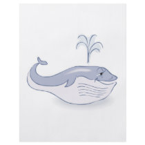 happy blue whale flyer design