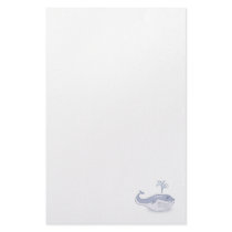 happy blue whale personalized stationery