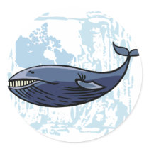 Happy Blue Whale Sticker