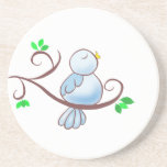 Happy Bluebird Beverage Coasters