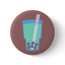 Happy Boba Tea Bubbles Button