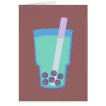 Happy Boba Tea Bubbles Greeting Card
