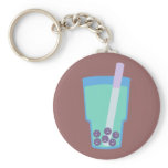 Happy Boba Tea Bubbles Keychain