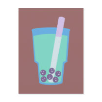 Happy Boba Tea Bubbles Post Card