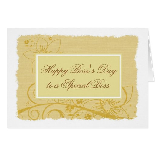 Happy Boss's Day for female boss with flowers Card Zazzle